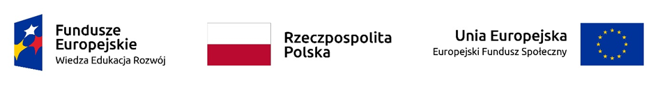 Logo Fundusze Europejskie, Rzeczpospolita Polska, Unia Europejska