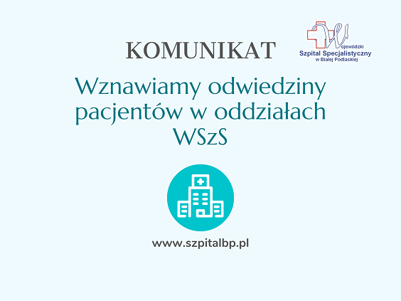 Ilustracja do artykułu Wznowienie odwiedzin pacjentów w oddziałach WSzS.mini.promo.png