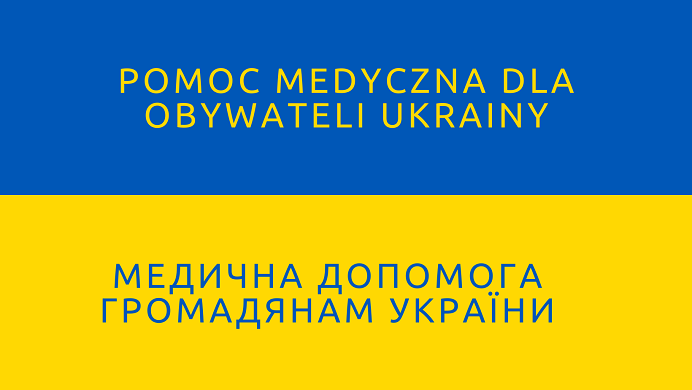 Napis na fladze Ukrainy - Pomoc medyczna dla obywateli Ukrainy.png