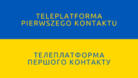 Tekst na fladze Ukrainy - Teleplatforma pierwszego kontaktu.png