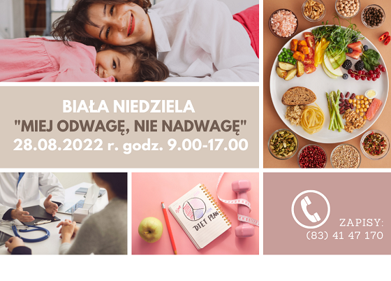 Biała Niedziela "Miej odwagę, nie nadwagę" 28.08.2022r. - plakat - grafiki, zdjęcia.png