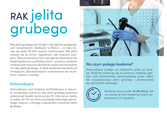 Planuję Długie Życie - Rak jelita grubego - ulotka informacyjna - strona 2.