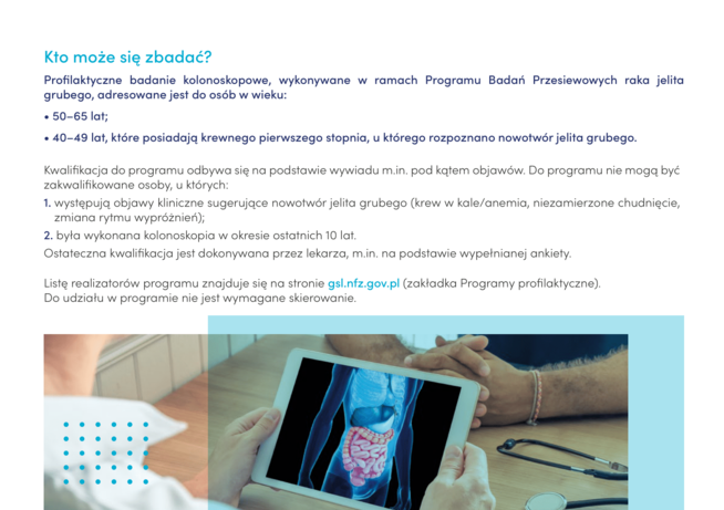 Planuję Długie Życie - Rak jelita grubego - ulotka informacyjna - strona 3.