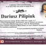 Infografika - nekrolog - dr Dariusz Pilipiuk