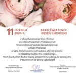 Infografika - Życzenia z okazji Światowego Dnia Chorego 2024.