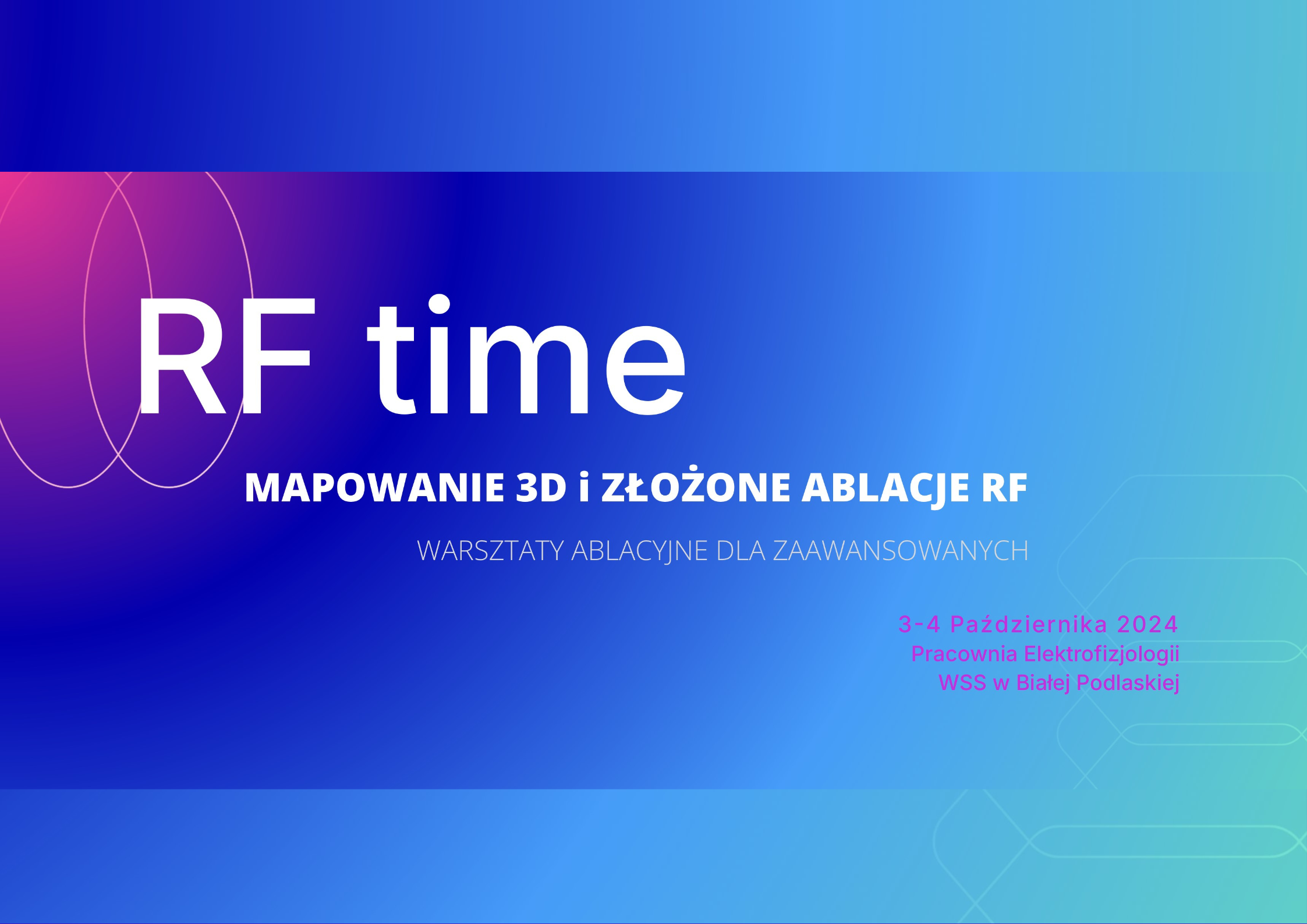Infografika - RFtime - Mapowanie 3D i złożone ablacje RF. Warsztaty ablacyjne dla zaawansowanych.