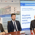 Uroczyste podpisanie umowy na budowę Wielospecjalistycznego Ośrodka Terapii Jednodniowych.