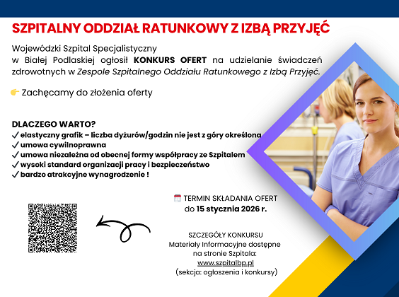 Infografika - Konkurs ofert – SOR z Izbą Przyjęć.