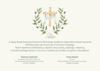 Infografika - Życzenia Dyrektora Wojewódzkiego Szpitala Specjalistycznego w Białej Podlaskiej oraz Przewodniczącego Rady Społecznej Szpitala z okazji Świąt Wielkanocnych.