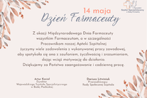 Infografika - Życzenia z okazji Międzynarodowego Dnia Farmaceuty 2026.