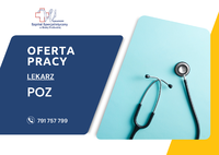 Infografika - oferta pracy w Wojewódzkim Szpitalu Specjalistycznym w Białej Podlaskiej na stanowisko lekarz w POZ.